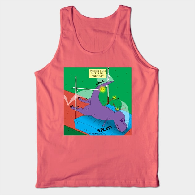 T-Rex Pole Vault Tank Top by OutToLunch